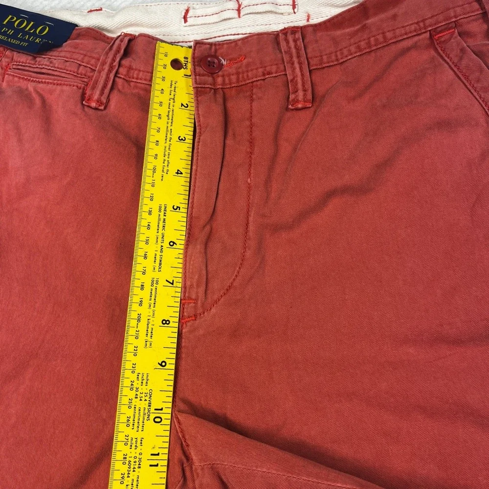 Polo Ralph Lauren Mens Relaxed Fit Chino Shorts Red Size 32 NWT